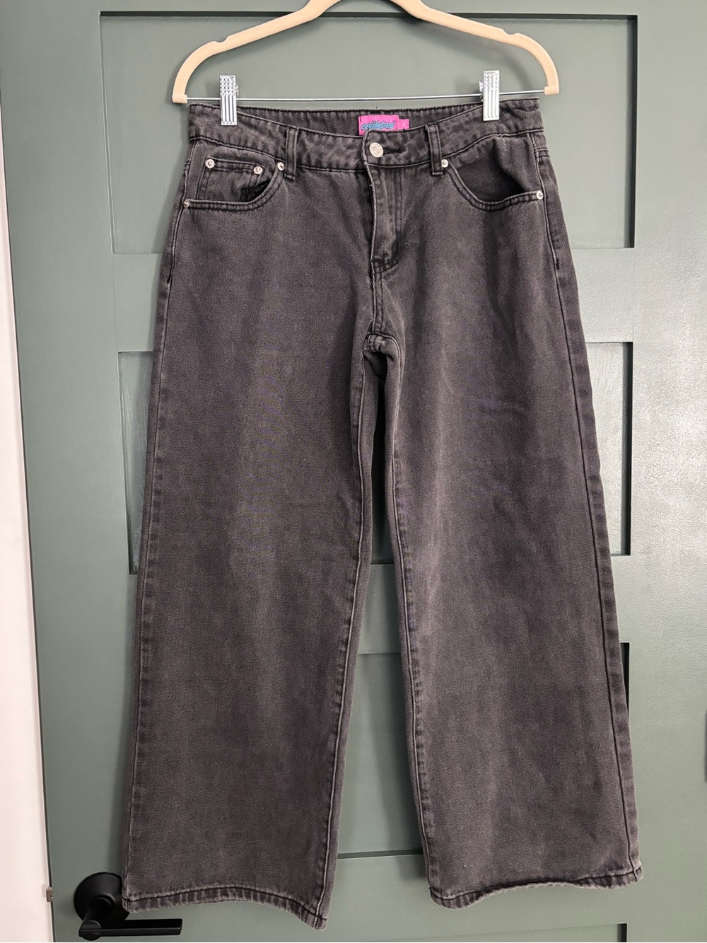Edikted Women’ Wide-Leg Jeans - Washed Black Medium